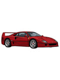 Red ferrari sports car on a white background