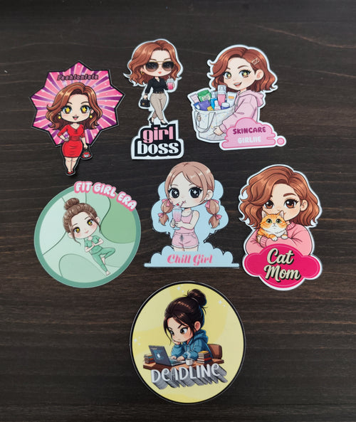 5 Pieces Cute Stickers for Laptop, Mobile, Scrapbook & More
