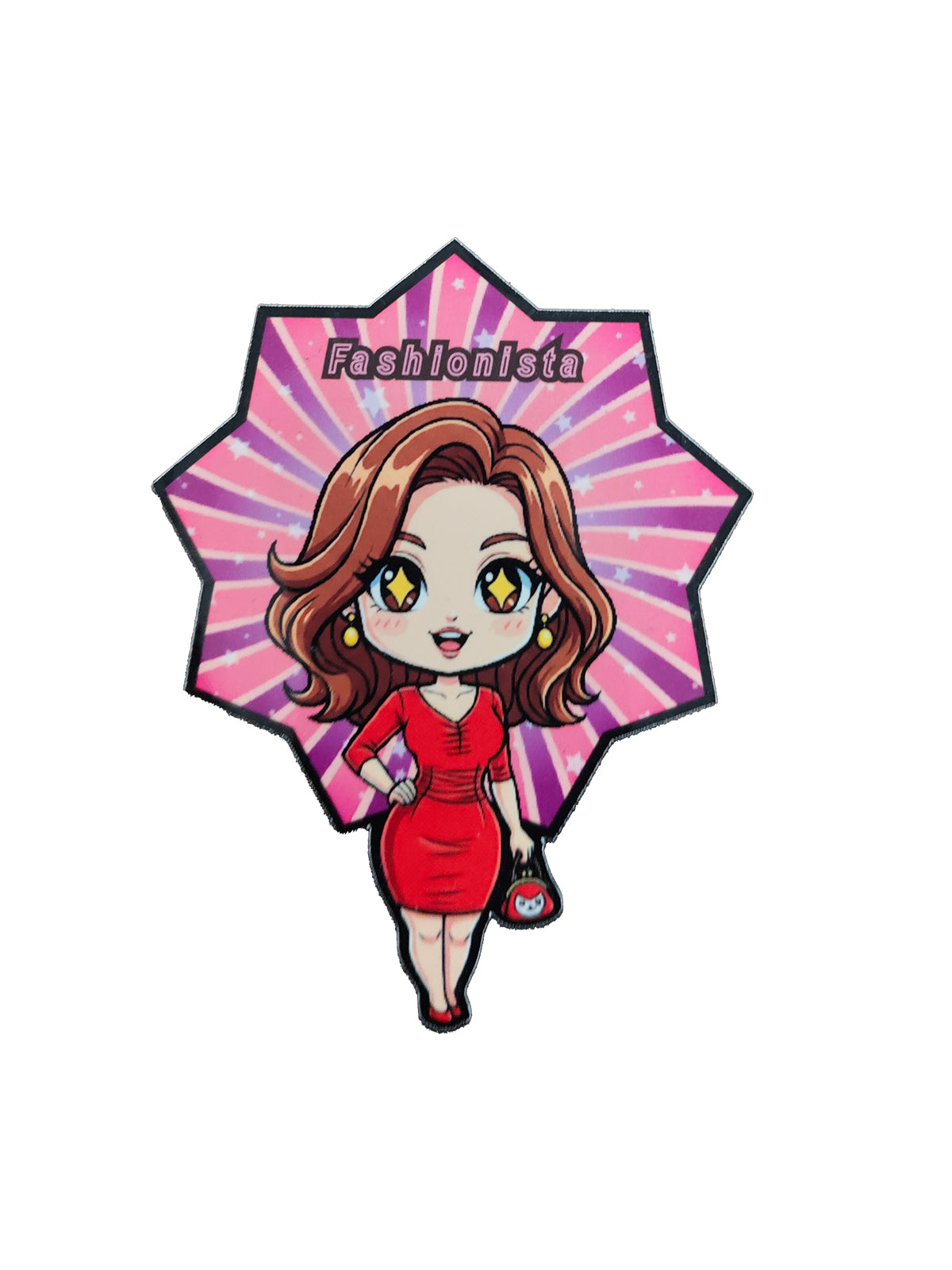 Fashionista Girl Sticker