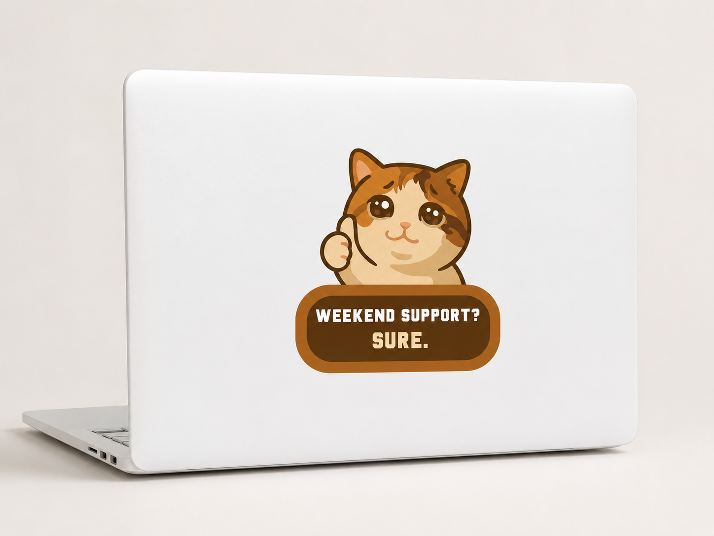 Funny Work Cat Sticker