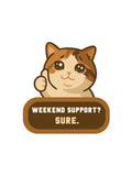 Funny Work Cat Sticker