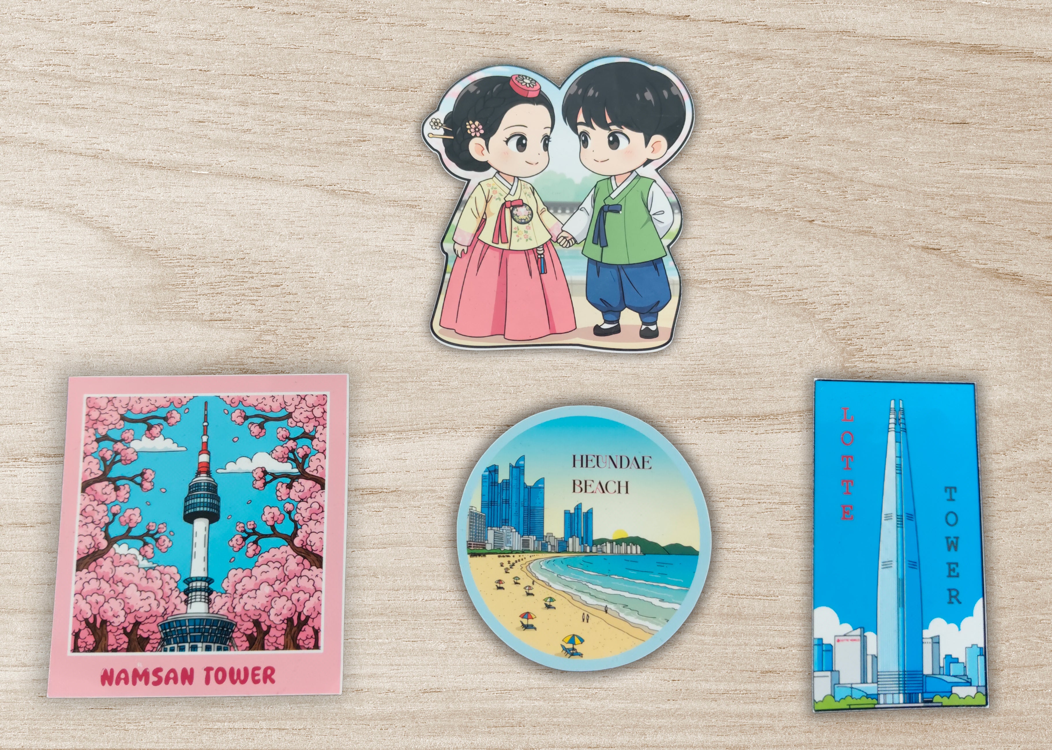 South Korea Stickers - 4 Pcs